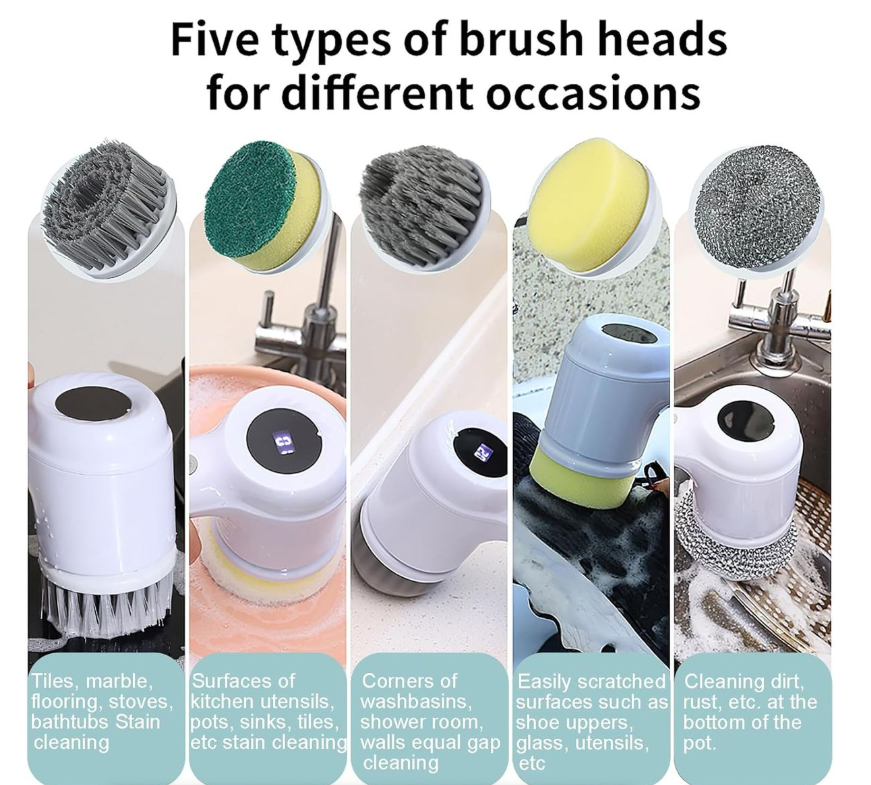 Handheld Electric Spin Scrubber